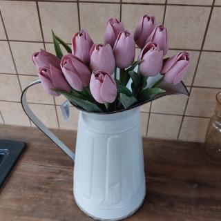 Umělý tulipán - starorůžový
