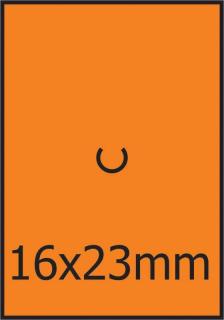 cenové etikety 16x23mm MOTEX oranžové
