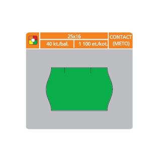 cenové etikety 25x16mm CONTACT zelené