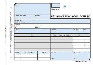 příjmový doklad A6 2x50listů číslovaný 1039