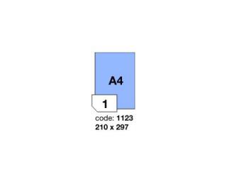 R0123.1123A A4 modré etikety, 1list