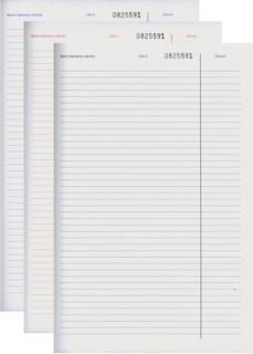 stavební deník-malý, číslovaný 3x20listů, samopropisovací 110 620