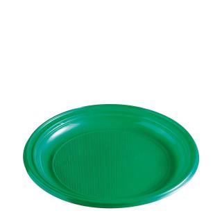 talíř PS barevný 22cm zelený 10ks