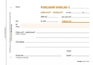 univerzální pokladní doklad A6 100 listů samopropisovací 1093