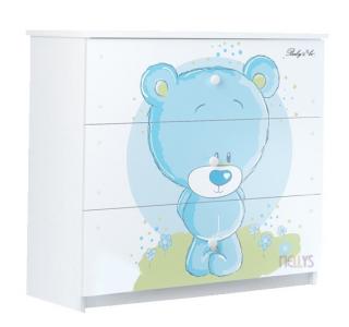 BabyBoo Dětská komoda - Medvídek STYDLÍN modrý