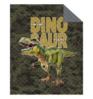 DETEXPOL Přehoz na postel Dinosaur Army 170x210 cm