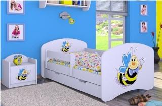 Dětská postel Kevin vzor 60 včelka BÍLÁ