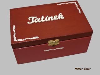 Dřevěná krabička dárková - TATÍNEK