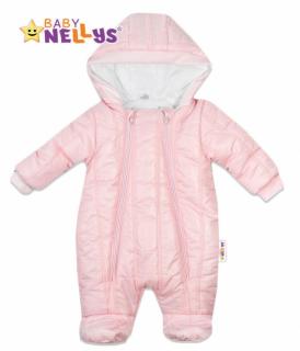 Kombinézka s kapuci Lux Baby Nellys ®prošívaná - sv. růžová, vel. 62