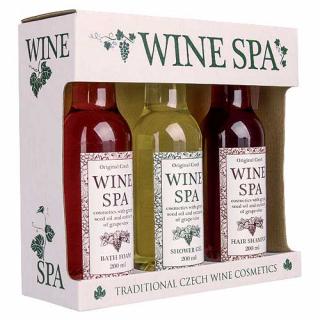 Kosmetika Wine Spa – gel 200 ml, šampon 200 ml a pěna 200 ml