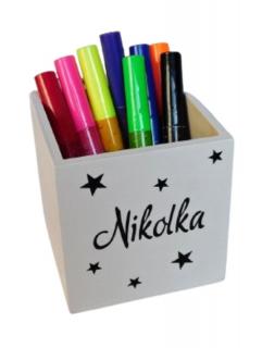 Organizér na pastelky jedna komora BÍLÝ