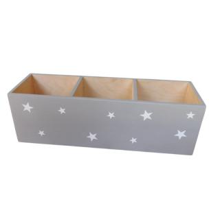 Pastelkovník na psací potřeby sv. šedý s hvězdičkami
