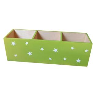 Pastelkovník na psací potřeby sv. zelený s hvězdičkami