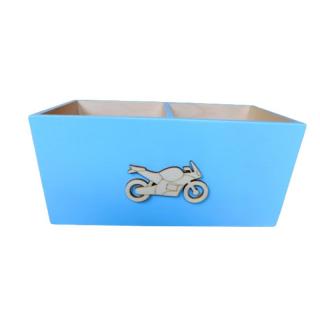 Pastelkovník s motorkou - světle modrý