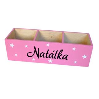 Velký dřevěný pastelkovník růžový