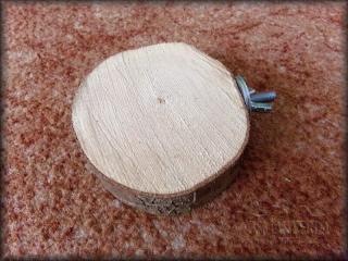 Dřevěné stupátko kolo asi 6 cm + matka (Osmák Ferda)