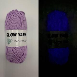 2.jakost Glow in dark příze fialová svítící modře (70m/50g)
