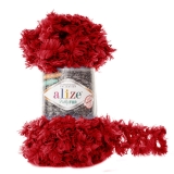 Alize Puffy Fur 6109 červená (100g/6m)