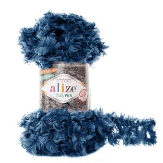 Alize Puffy Fur 6114 modrá petrolejová (100g/6m)