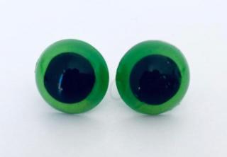 Bezpečnostní oči 12mm zelené klasické 2ks (2ks, 12mm)
