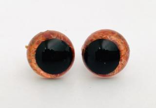 Bezpečnostní oči 14mm šilhavé oranžové 2ks (2ks, 14mm)