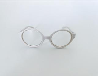 Brýle pro hračky a panenky bílé 8cm (8cm)