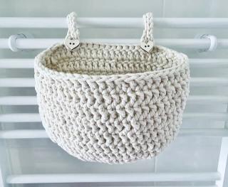 DIY - Háčkovaný závěsný kapsář (barvu si zvolíte sami) ( Udělej si sám  balíček s návodem vhodný pro začátečníky)