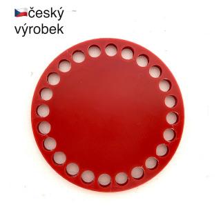Dno na košík/podšálek kruh 8cm červené (Kruh 8cm)