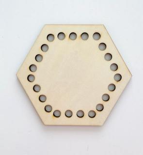 Dno na košík/podšálek šestiúhelník 10cm (10cm)