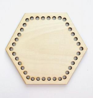 Dno na košík/podšálek šestiúhelník 15cm (15cm)