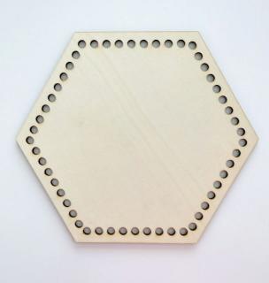 Dno na košík/podšálek šestiúhelník 20cm (20cm)
