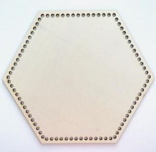 Dno na košík/podšálek šestiúhelník 30cm (30cm)