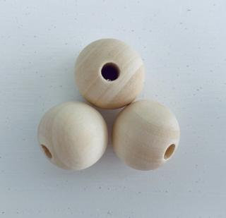 Dřevěný korálek kulatý 20mm (1ks)