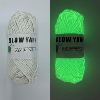 Glow in dark příze bílá (70m/50g)