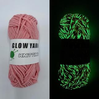 Glow in dark příze růžová tmavší (70m/50g)