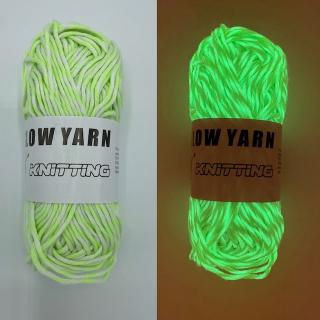 Glow in dark příze žíhaná jarní zelená (70m/50g)