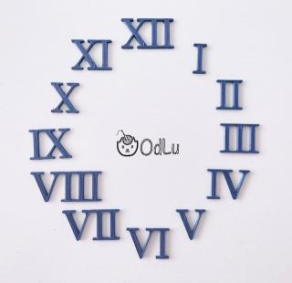 Hodinové římské číslice 2cm šedofialové (2cm)