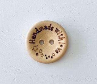 Knoflík Handmade 15mm hvězdičky (1ks)