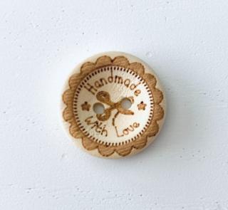 Knoflík Handmade 20mm nůžky s krajkou (1ks)