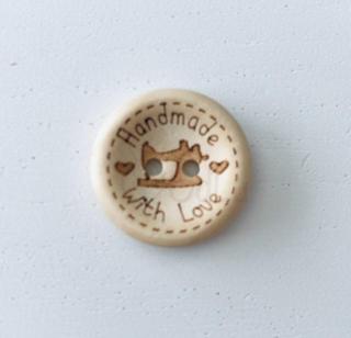 Knoflík Handmade 20mm šicí stroj čárkovaný (1ks)