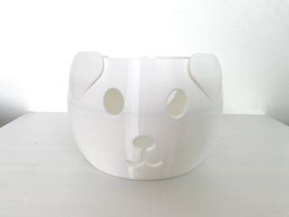 Miska na přízi Pejsek bílý s modrým proužkem (16cm)