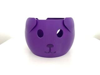 Miska na přízi Pejsek fialový (16cm)