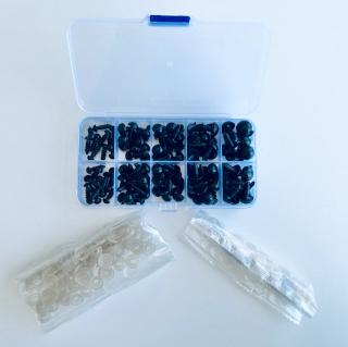 Sada bezpečnostních očí a pojistek (6,8,9,10,12mm)
