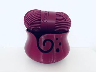 Sada na háčkování švestková (Miska 16cm+Pouzdro 14,5cm)