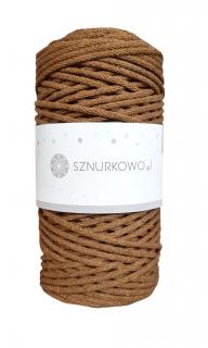 Sznurkowo bavlněné šňůry 3mm karamelové (100m)