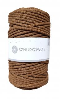 Sznurkowo bavlněné šňůry 5mm karamelové (100m)