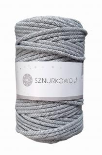 Sznurkowo bavlněné šňůry 5mm šedé (100m)