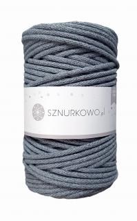 Sznurkowo bavlněné šňůry 5mm tmavě šedé (100m)