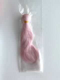 Vlasy na panenky růžovobílé (20cm/1m)