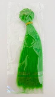 Vlasy na panenky zelené (18cm/1m)